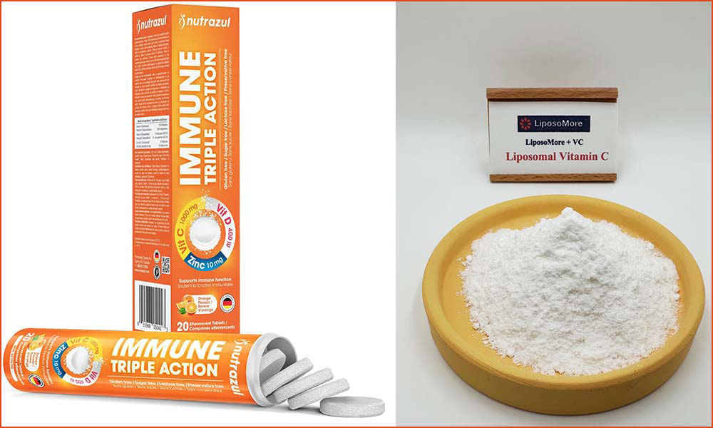 Ingredientes liposomales para tabletas efervescentes